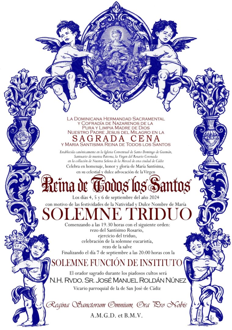Triduo en Honor a María Santísima Reina de Todos los Santos