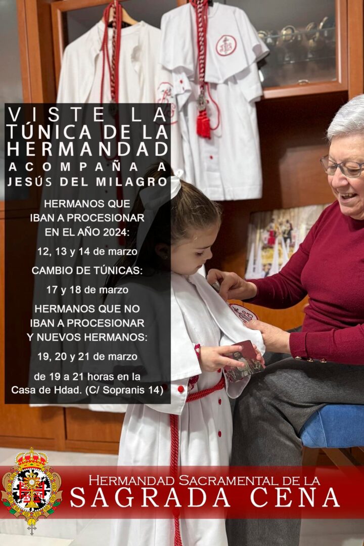 Reparto de túnicas y sitios
