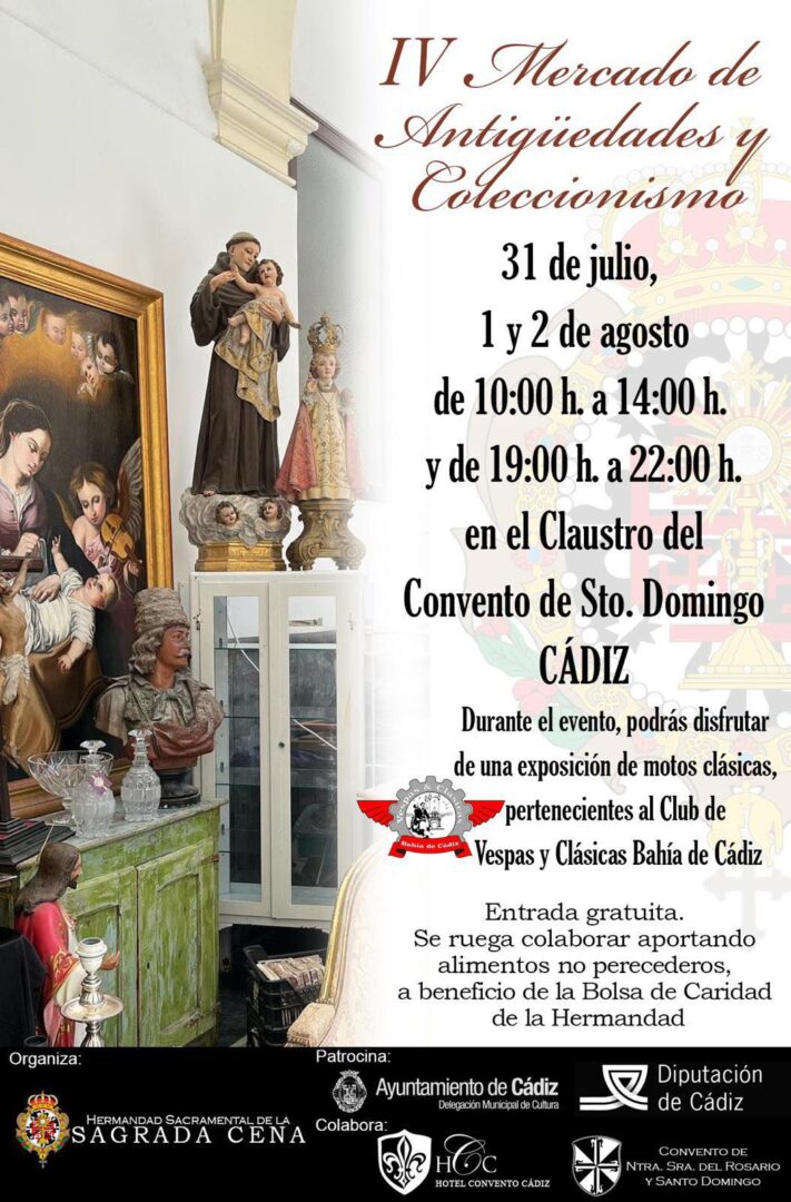 Mercado benéfico de antigüedades y coleccionismo