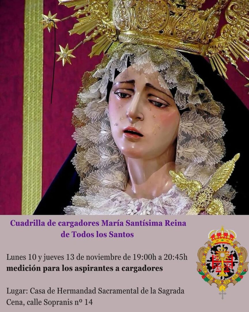 Mediciones de la cuadrilla de María Santísima Reina de todos los Santos