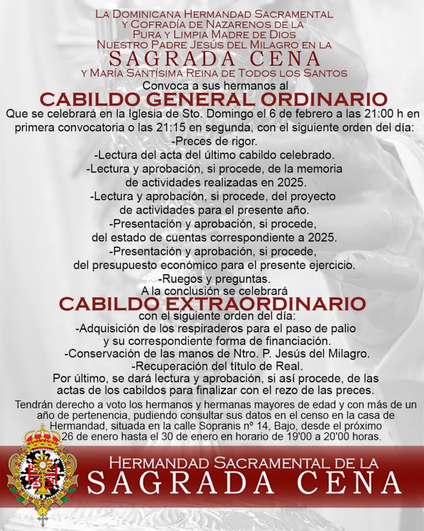 Cabildo General Ordinario y Cabildo Extraordinario