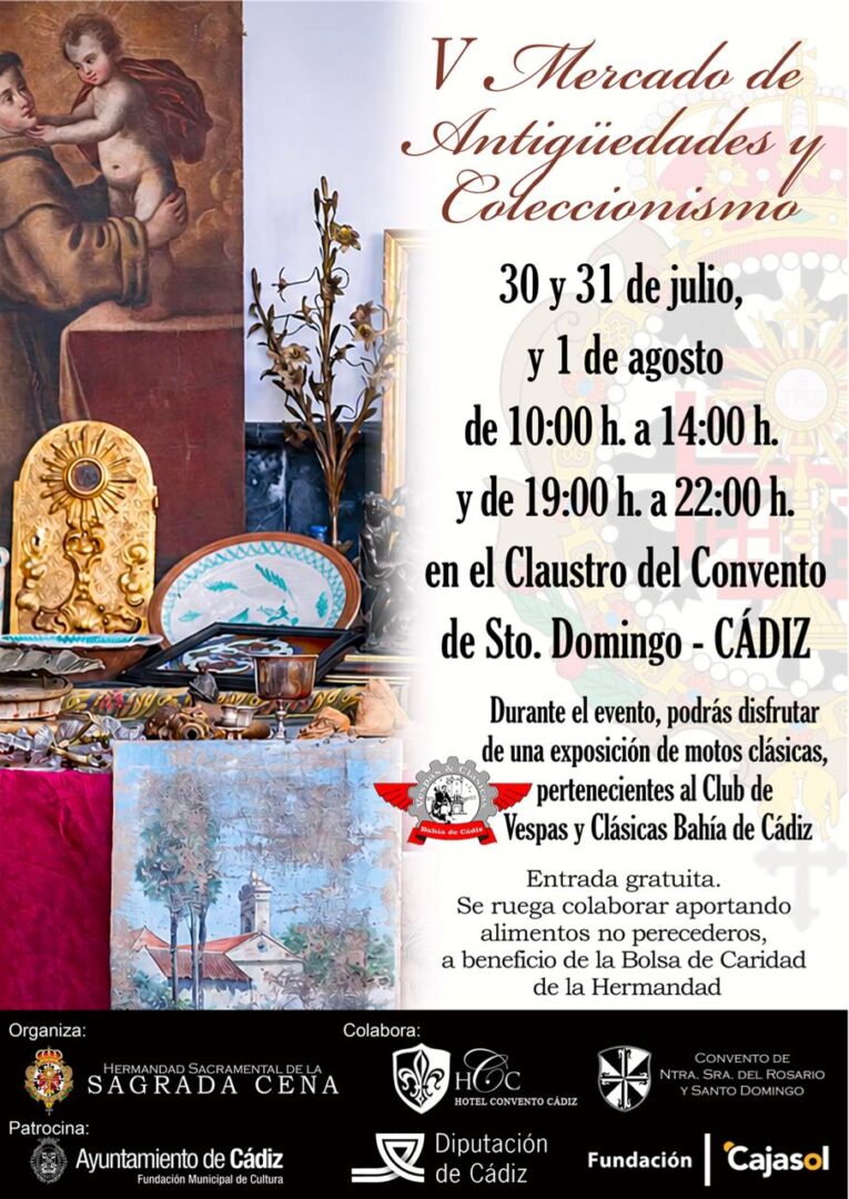 Mercado benéfico de antigüedades y coleccionismo